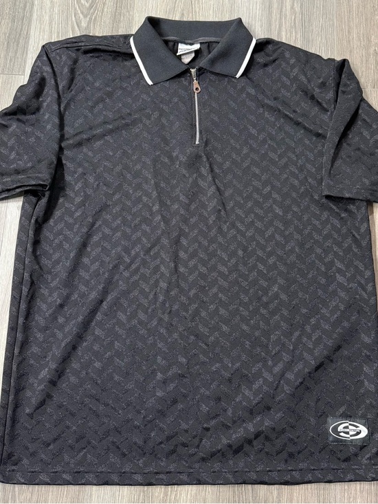 Street Culture Other - Vintage Street Culture Men's Black Short-Sleeve Polo with Zip XL Y2K